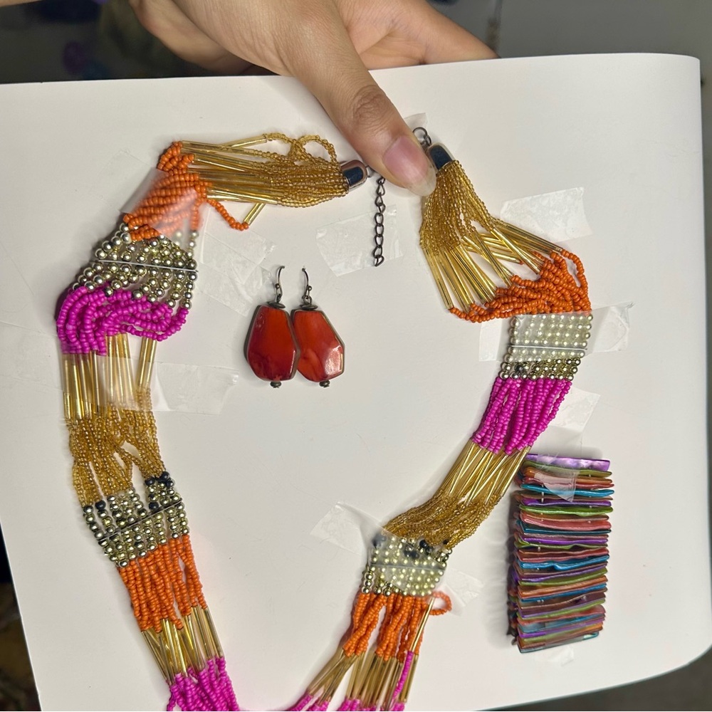 Vibrant Multi-Strand Beaded Statement Necklace